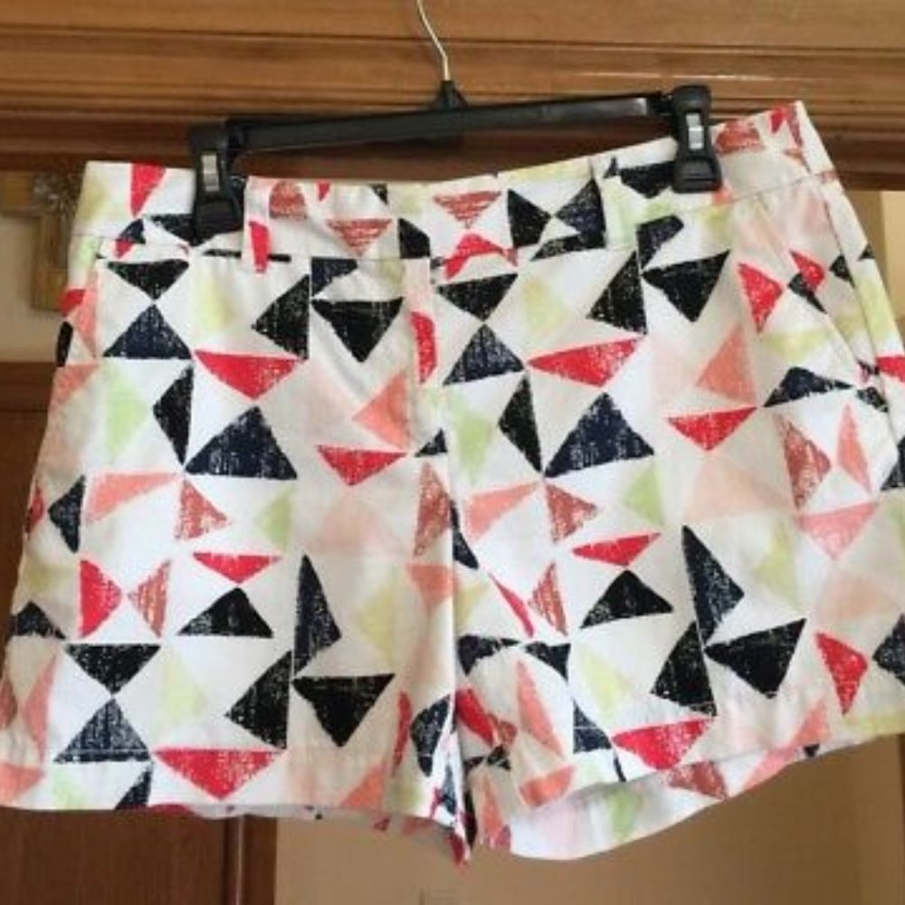 Ann Taylor Loft Geometric Print Riviera Shorts 14P